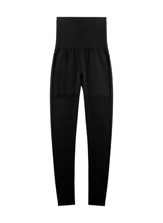 Fleur Du Mal Pants Women Le Body Perforated Knit Leggings Black