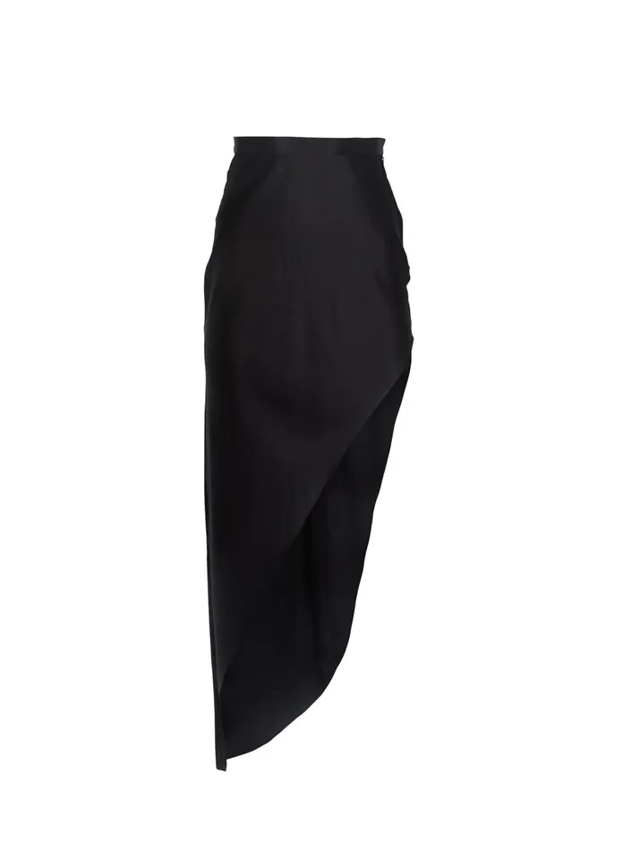 Fleur Du Mal Shorts and Skirts Women High Slit Skirt Black Fleur Du Mal Shorts and Skirts Women High Slit Skirt Black