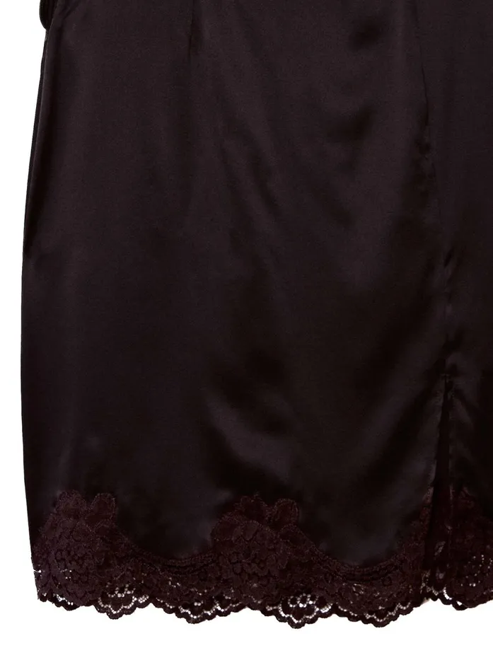 Fleur Du Mal Shorts and Skirts Women James Lace Slip Skirt Black
