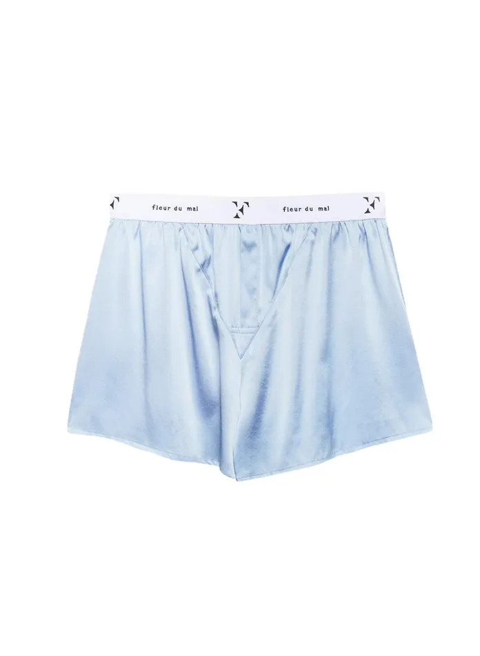 Fleur Du Mal Shorts and Skirts Women Unisex Washable Silk Boxers Ice