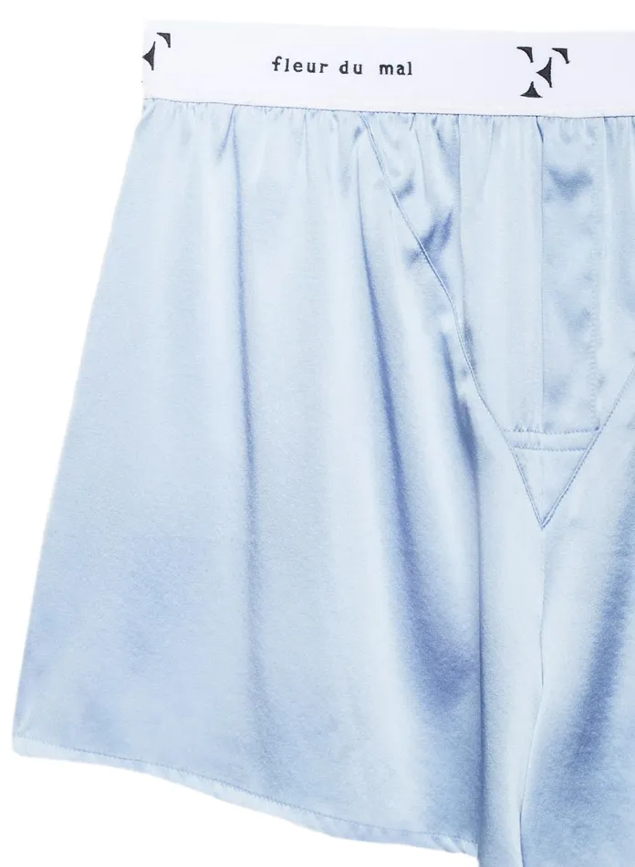 Fleur Du Mal Shorts and Skirts Women Unisex Washable Silk Boxers Ice