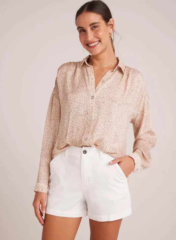 Flowy Shirt 8211 Salvador Sand Print Women Bella Dahl Button Down