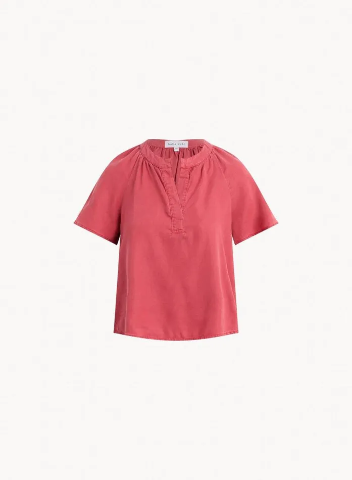 Flowy Short Sleeve Pullover 8211 Riviera Red Women Bella Dahl Short Sleeve