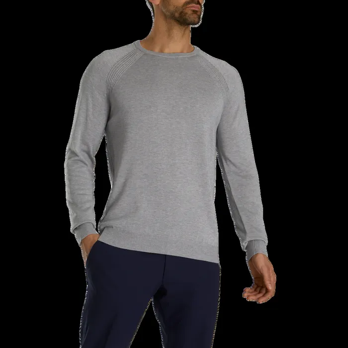 FootJoy Base MidLayers Men Crewneck Sweater Heather Grey FootJoy Base MidLayers Men Crewneck Sweater Heather Grey
