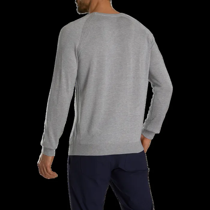 FootJoy Base MidLayers Men Crewneck Sweater Heather Grey FootJoy Base MidLayers Men Crewneck Sweater Heather Grey