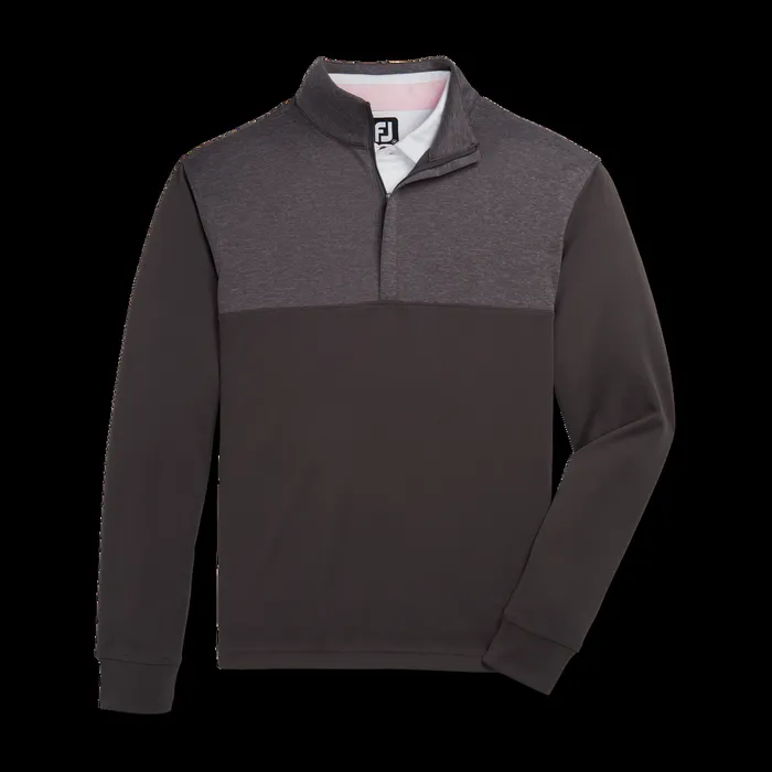 FootJoy Base MidLayers Men Heather Yoke HalfZip MidLayer Charcoal