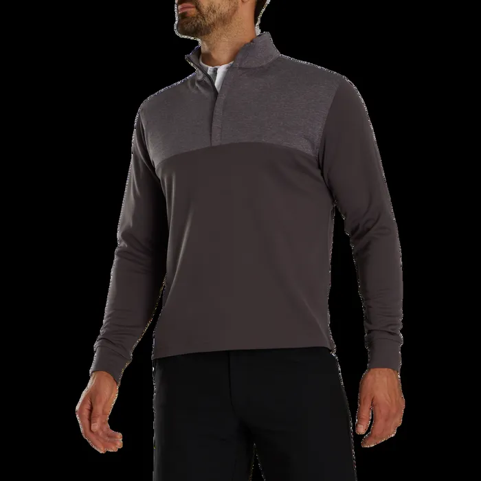 FootJoy Base MidLayers Men Heather Yoke HalfZip MidLayer Charcoal FootJoy Base MidLayers Men Heather Yoke HalfZip MidLayer Charcoal