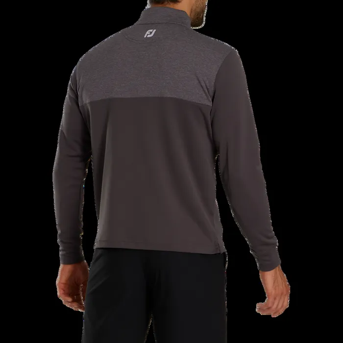 FootJoy Base MidLayers Men Heather Yoke HalfZip MidLayer Charcoal FootJoy Base MidLayers Men Heather Yoke HalfZip MidLayer Charcoal
