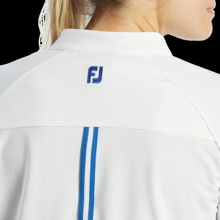FootJoy Base MidLayers Women QuarterZip Dot Jacquard MidLayer White FootJoy Base MidLayers Women QuarterZip Dot Jacquard MidLayer White