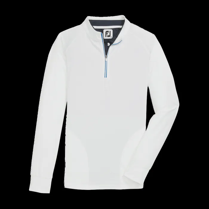 FootJoy Base MidLayers Women QuarterZip Dot Jacquard MidLayer White FootJoy Base MidLayers Women QuarterZip Dot Jacquard MidLayer White