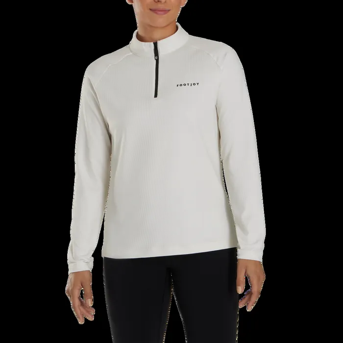FootJoy Base MidLayers Women QuarterZip Rib MidLayer Birchwood