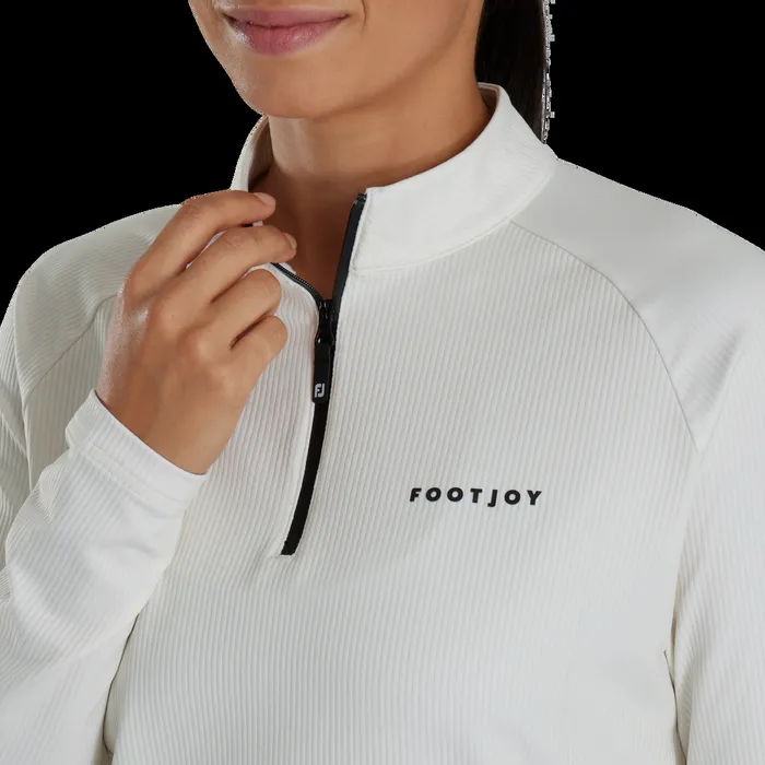 FootJoy Base MidLayers Women QuarterZip Rib MidLayer Birchwood FootJoy Base MidLayers Women QuarterZip Rib MidLayer Birchwood