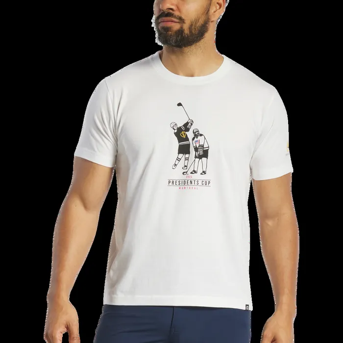 FootJoy Shirts Men 2024 Presidents Cup Swing Tee White FootJoy Shirts Men 2024 Presidents Cup Swing Tee White