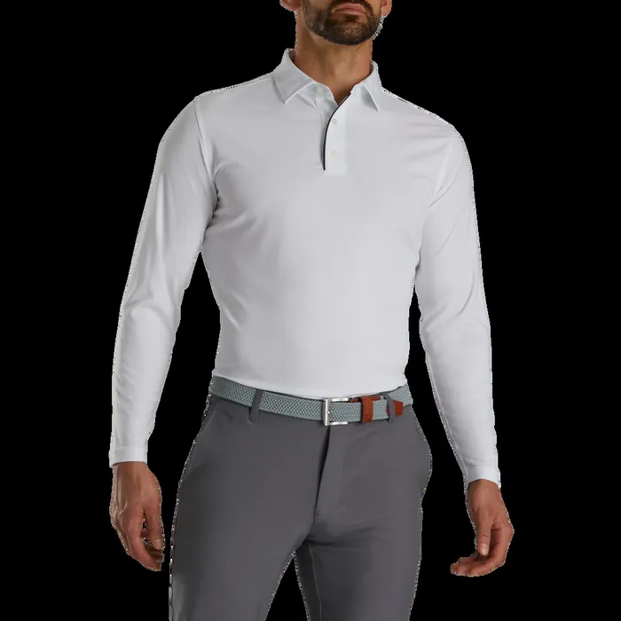 FootJoy Shirts Men Sun Protection Long Sleeve White FootJoy Shirts Men Sun Protection Long Sleeve White