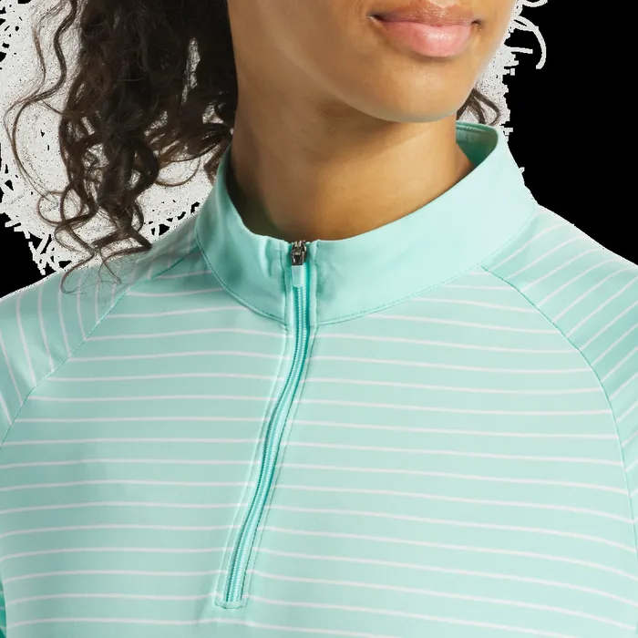 FootJoy Shirts Women QuarterZip Long Sleeve Sun Protection Aqua FootJoy Shirts Women QuarterZip Long Sleeve Sun Protection Aqua
