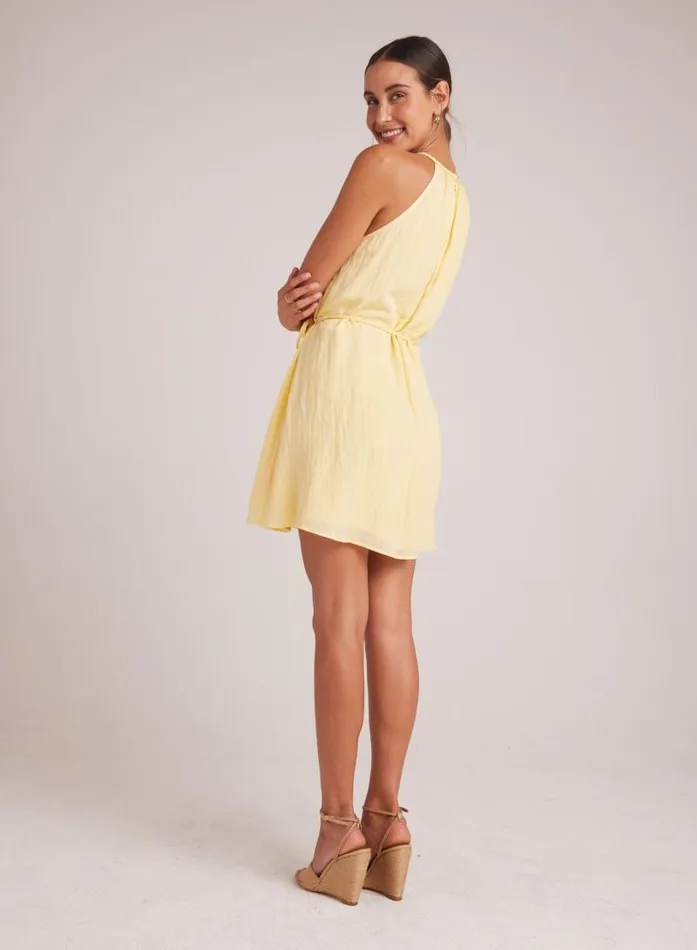 Gathered Halter Dress With Braided Belt 8211 Citron Yellow Women Bella Dahl Mini Dresses Gathered Halter Dress With Braided Belt 8211 Citron Yellow Women Bella Dahl Mini Dresses