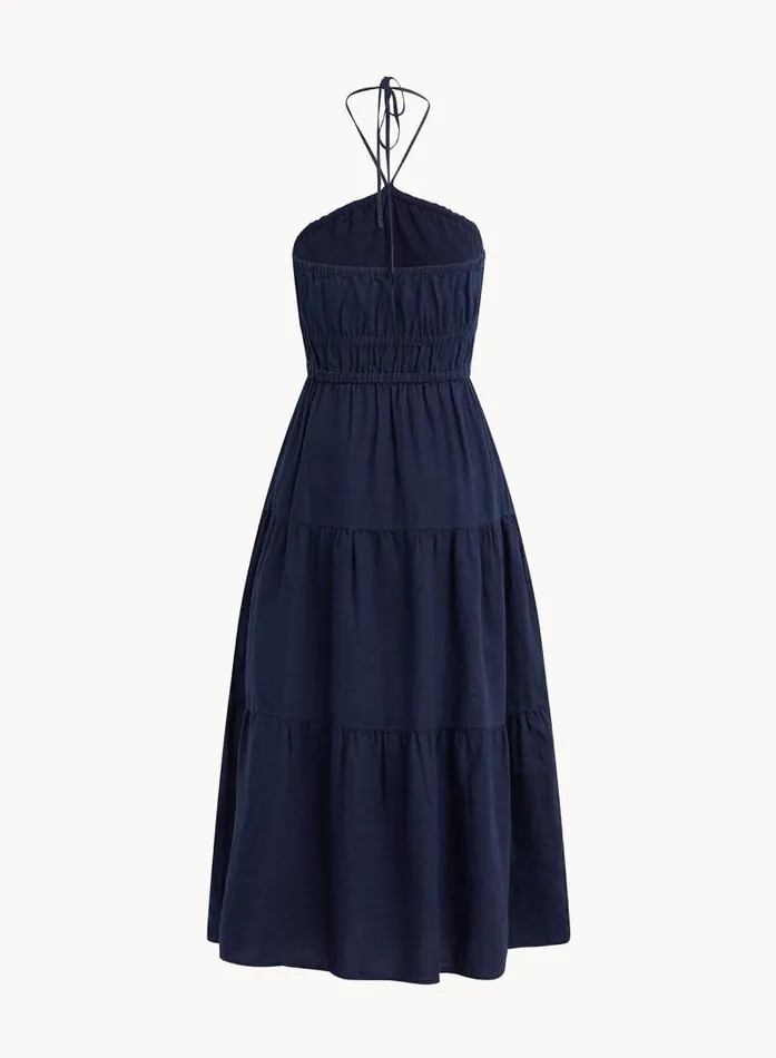 Gathered Halter Midi Dress 8211 Brazilian Navy Women Bella Dahl Midi Dresses Gathered Halter Midi Dress 8211 Brazilian Navy Women Bella Dahl Midi Dresses