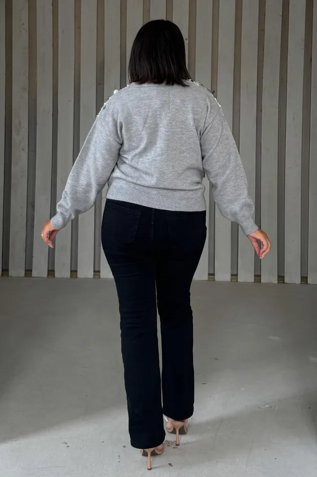 Girl In Mind Knitwear Rita Grey And Silver Sequin Knit Cardigan 8211 Women Girl In Mind Knitwear Rita Grey And Silver Sequin Knit Cardigan 8211 Women