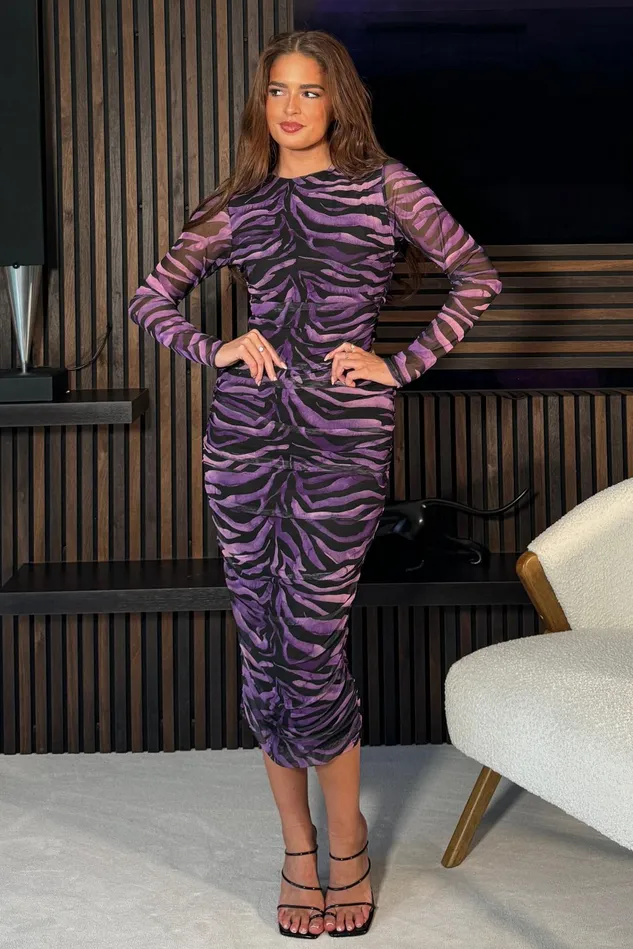 Girl In Mind Long Sleeve Dresses Lilah Long Sleeves Midi Mesh Dress Purple 8211 Women Girl In Mind Long Sleeve Dresses Lilah Long Sleeves Midi Mesh Dress Purple 8211 Women
