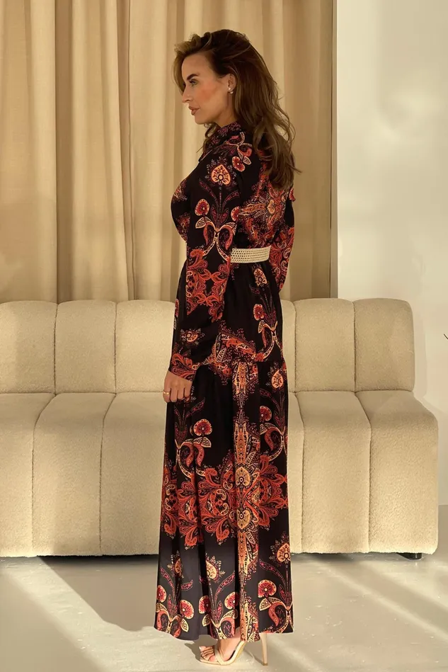 Girl In Mind Maxi Dresses Bowie Tiered Maxi Shirt Dress In Black 8211 Women