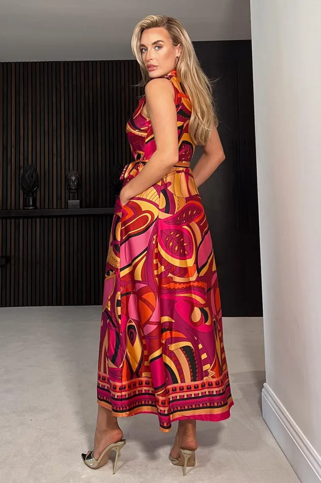 Girl In Mind Shirt Dresses Rhia Sleeveless Border Print Shirt Maxi Dress 8211 Women