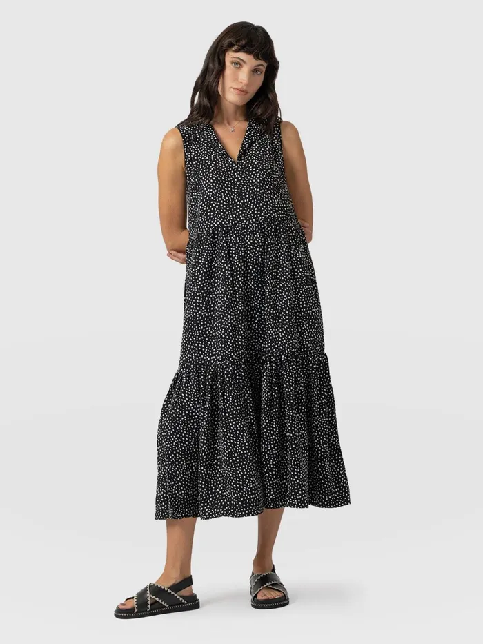 Greenwich Dress 8211 Black Spot Tencel Black Spot Tencel Women Saint And Sofia Dresses Greenwich Dress 8211 Black Spot Tencel Black Spot Tencel Women Saint And Sofia Dresses