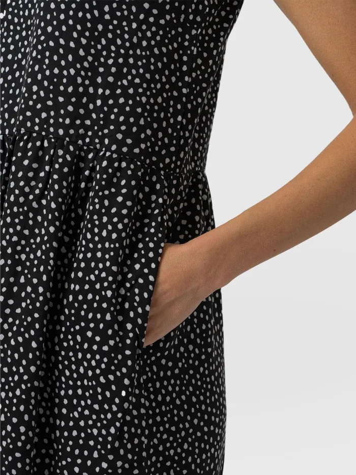 Greenwich Dress 8211 Black Spot Tencel Black Spot Tencel Women Saint And Sofia Dresses