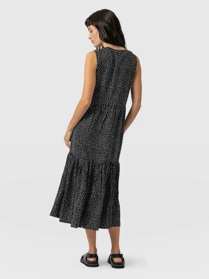Greenwich Dress 8211 Black Spot Tencel Black Spot Tencel Women Saint And Sofia Dresses
