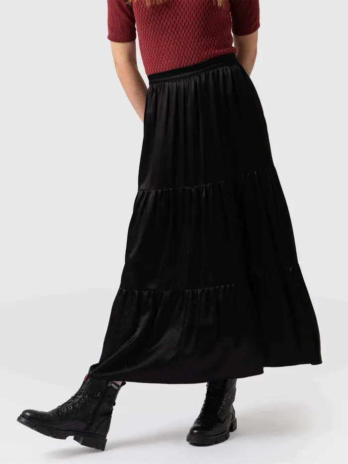 Greenwich Skirt 8211 Gloss Black Gloss Black Women Saint And Sofia Skirts