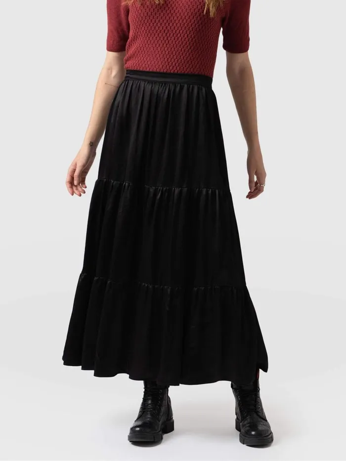 Greenwich Skirt 8211 Gloss Black Gloss Black Women Saint And Sofia Skirts