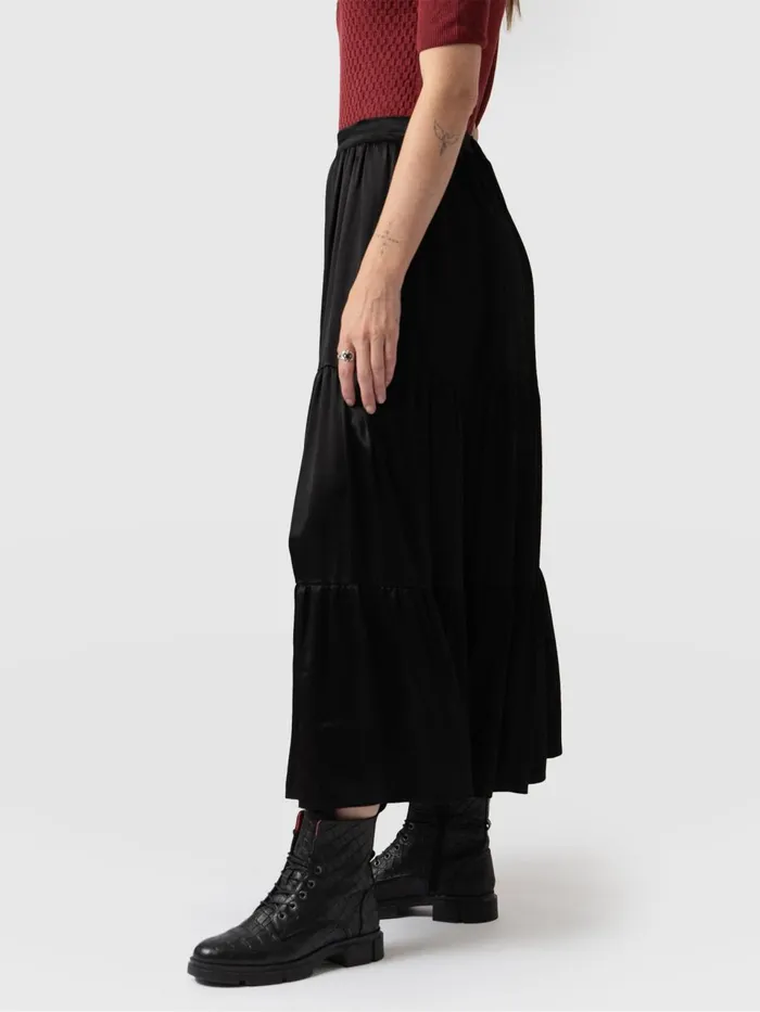 Greenwich Skirt 8211 Gloss Black Gloss Black Women Saint And Sofia Skirts