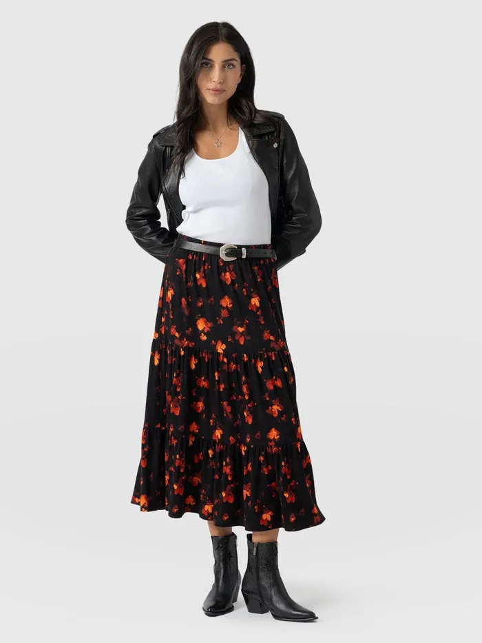 Greenwich Skirt 8211 Red Aurora Red Aurora Women Saint And Sofia Skirts