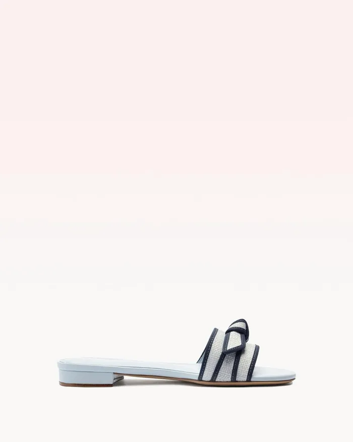 Grosgrain Raffia Flat Serene Blueoceana Women Alexandre Birman Flats