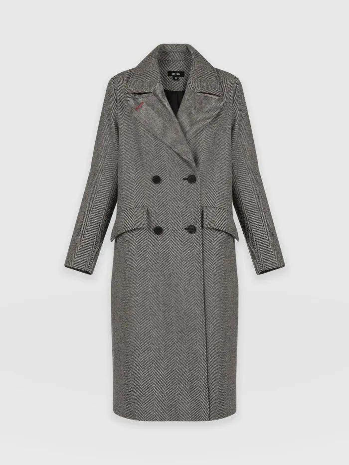 Hampton Coat 8211 Monochrome Chevron Monochrome Chevron Women Saint And Sofia Coats and Jackets