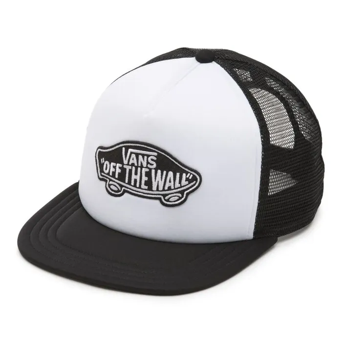 Hats and Beanies Men Vans Classic Patch Trucker Hat Whiteblack