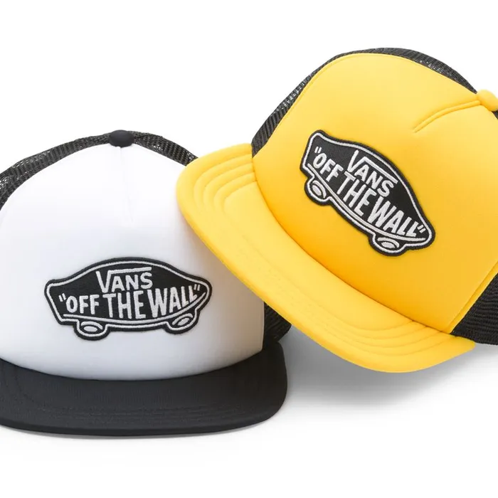 Hats and Beanies Men Vans Classic Patch Trucker Hat Whiteblack