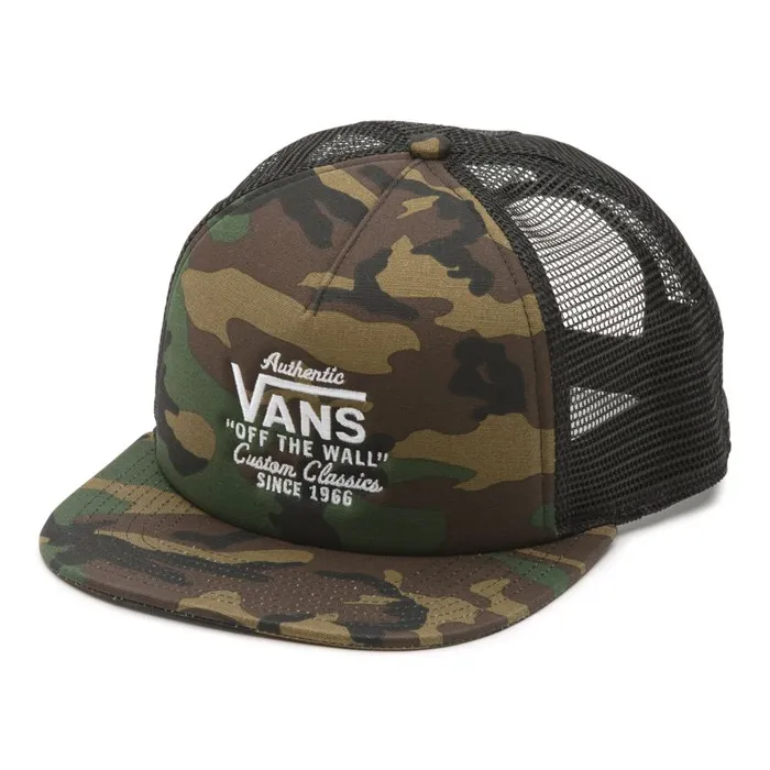 Hats and Beanies Men Vans Galer Trucker Hat Classic Camo