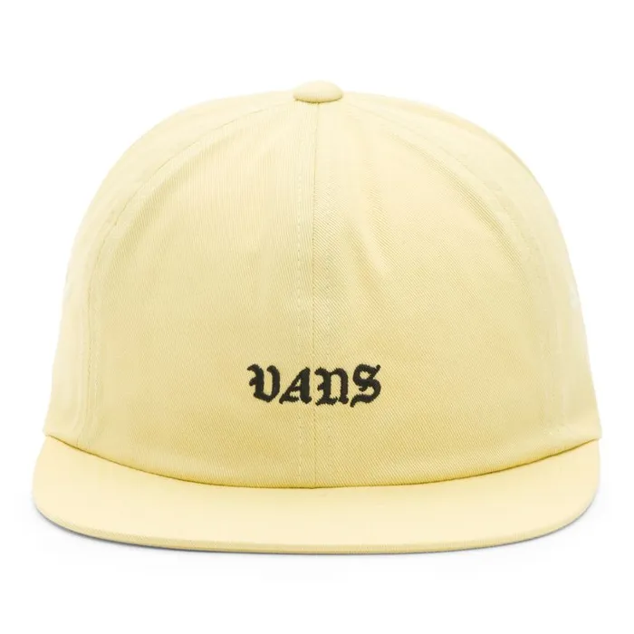 Hats and Beanies Men Vans Trobe Jockey Hat Yellow Cream