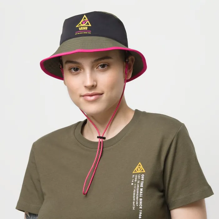 Hats and Beanies Women Vans 66 Supply Bucket Hat Black