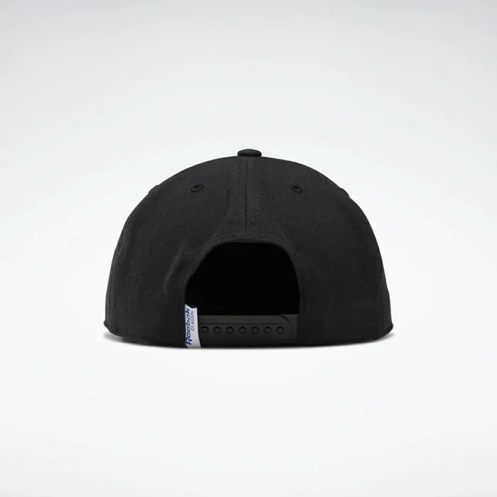 Hats MensWomens Reebok Classics Vector Flat Peak Hat Black Black