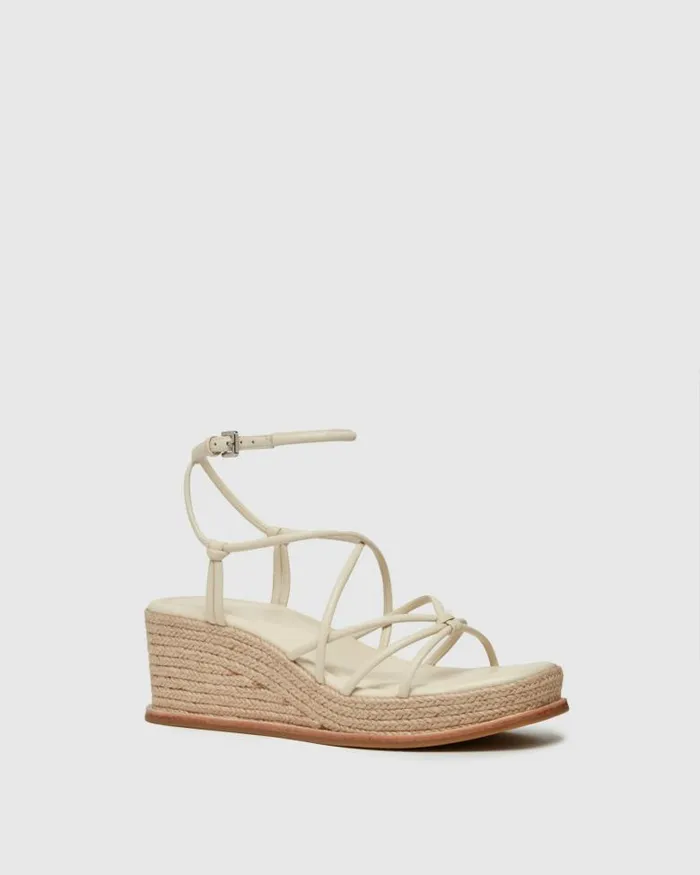 Heels and Wedges Women PAIGE Julia Wedge 8211 Bone Leather Heels and Wedges Women PAIGE Julia Wedge 8211 Bone Leather