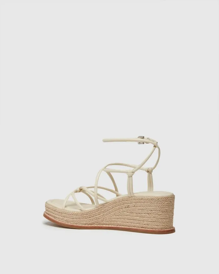 Heels and Wedges Women PAIGE Julia Wedge 8211 Bone Leather Heels and Wedges Women PAIGE Julia Wedge 8211 Bone Leather