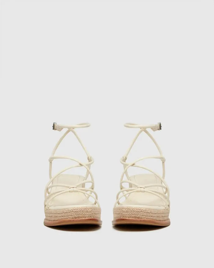 Heels and Wedges Women PAIGE Julia Wedge 8211 Bone Leather Heels and Wedges Women PAIGE Julia Wedge 8211 Bone Leather