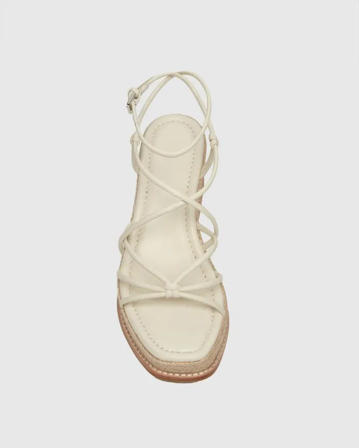 Heels and Wedges Women PAIGE Julia Wedge 8211 Bone Leather Heels and Wedges Women PAIGE Julia Wedge 8211 Bone Leather