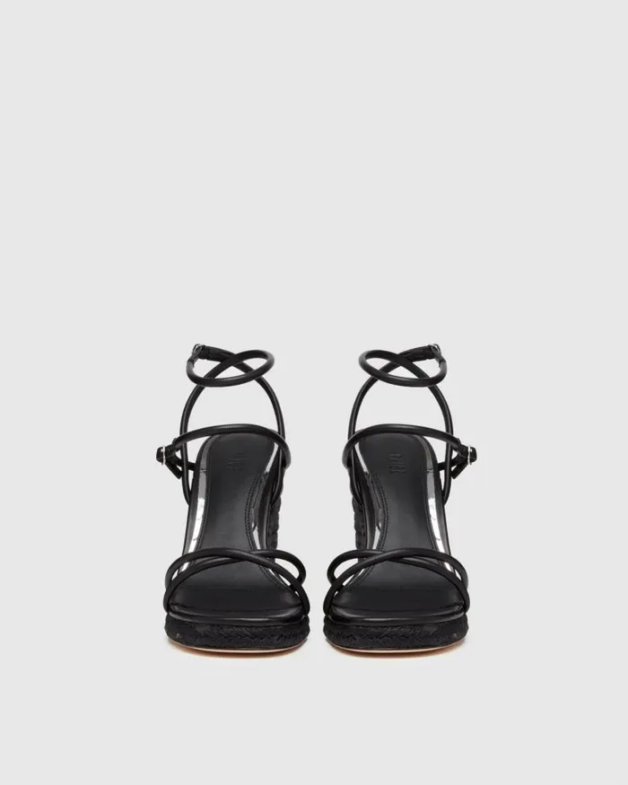 Heels and Wedges Women PAIGE Kerri Wedge 8211 Black Leather Heels and Wedges Women PAIGE Kerri Wedge 8211 Black Leather