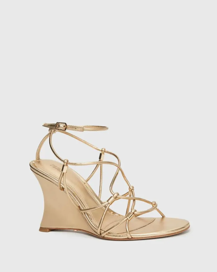 Heels and Wedges Women PAIGE Varya Wedge 8211 Dark Gold Leather