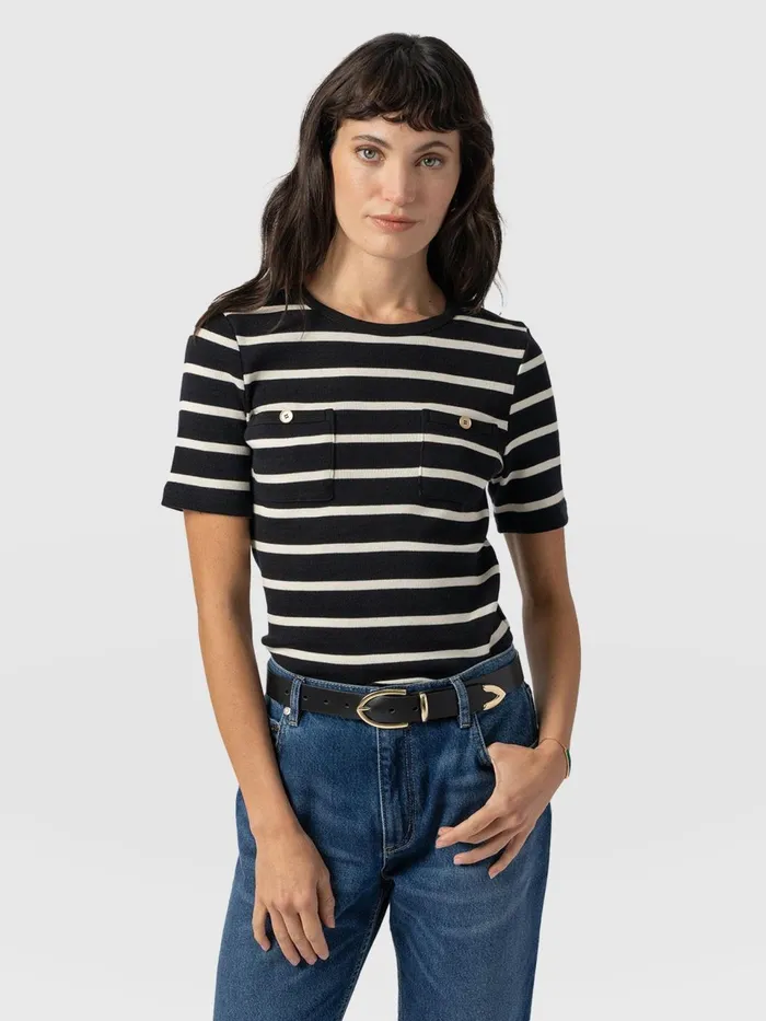 Helena Tee 8211 Stripe Stripe Women Saint And Sofia TShirts and Tanks