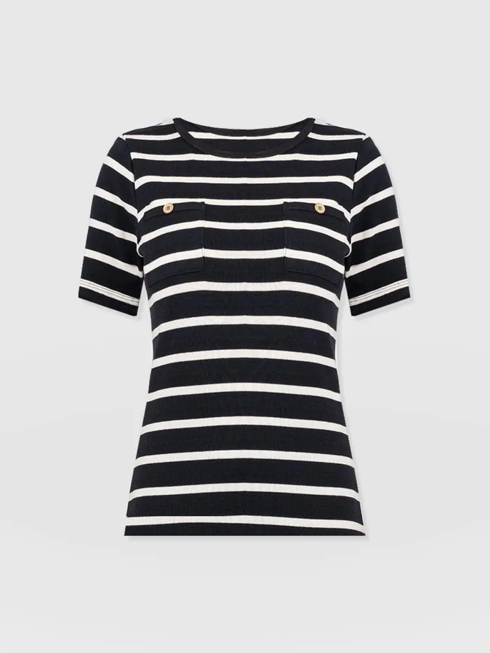 Helena Tee 8211 Stripe Stripe Women Saint And Sofia TShirts and Tanks