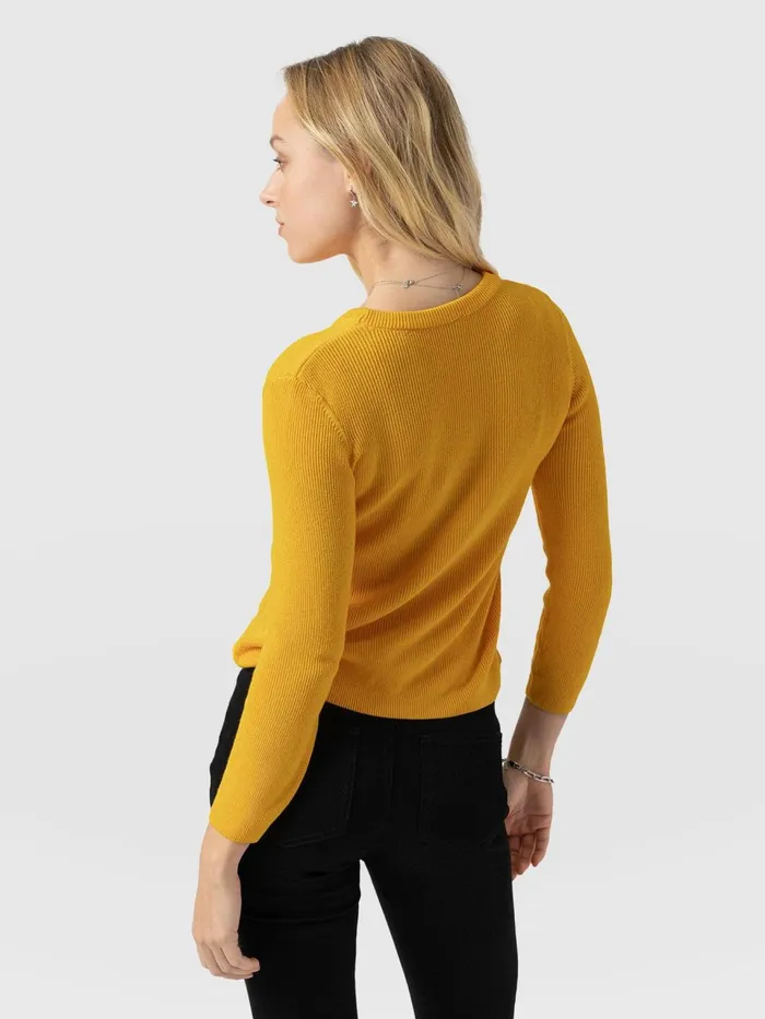 Honeycomb Rib Sweater 8211 Yellow Yellow Women Saint And Sofia Knitwear