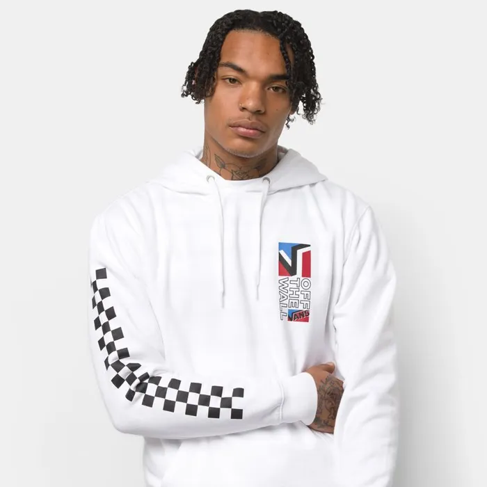 Hoodies and Jackets Men Vans DiMenion Pullover Hoodie White